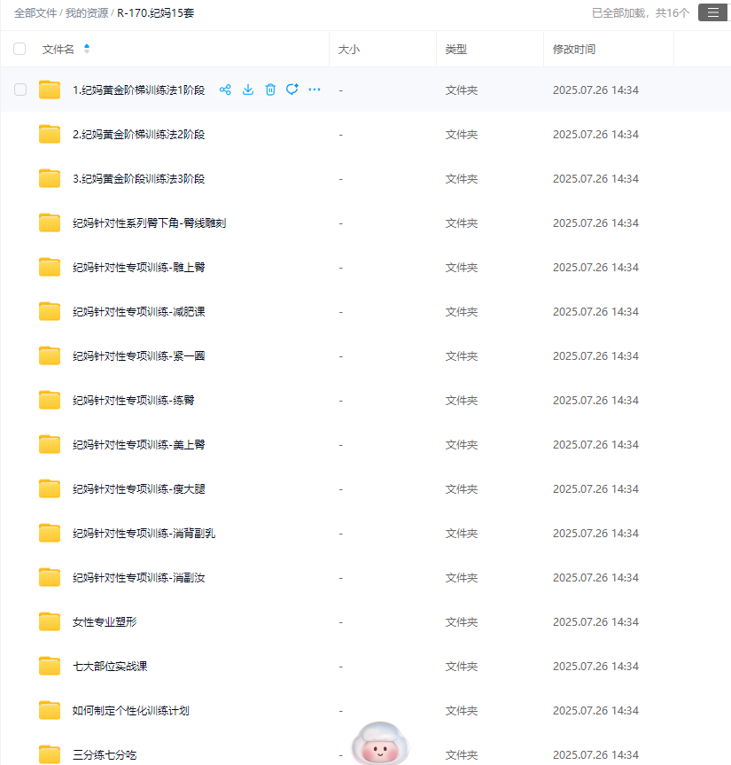 纪妈黄金阶梯训练韦德训练法一阶段二阶段三阶段视频资料15套合集