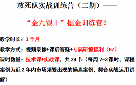夏目宁波敢死队《“金九银十”掘金训练营》
