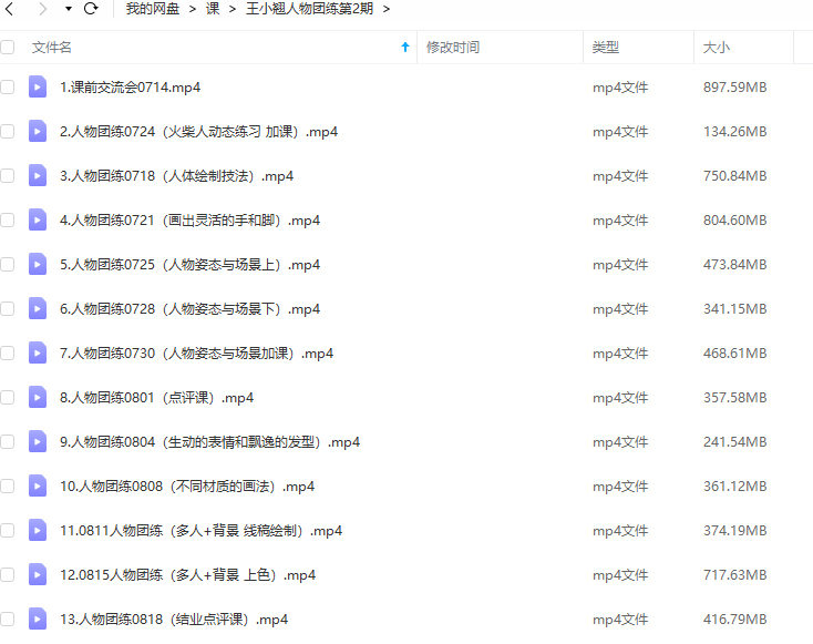 王小翘ipad人物插画团练课第2期