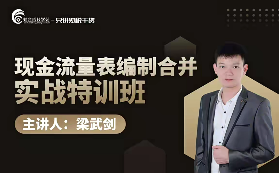 20229208284739621 梁武剑现金流量表编制合并实战特训营课程