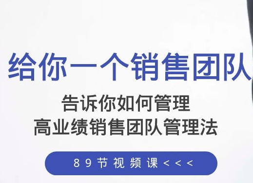 c29bd560c8889c709ede227dfc62115d 高建华如何管理一个销售团队,高业绩销售团队管理法(89节课)