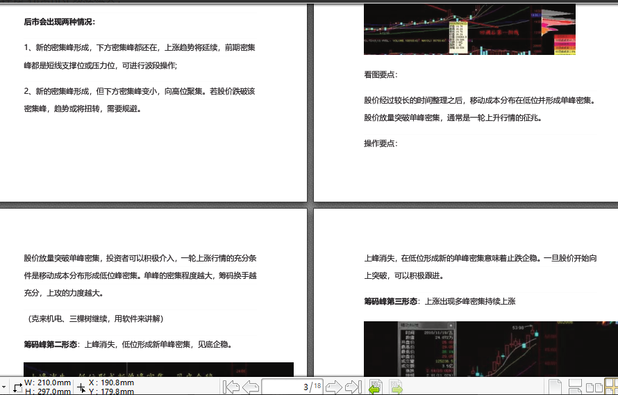 筹码峰抓涨停板九大技战 18页PDF