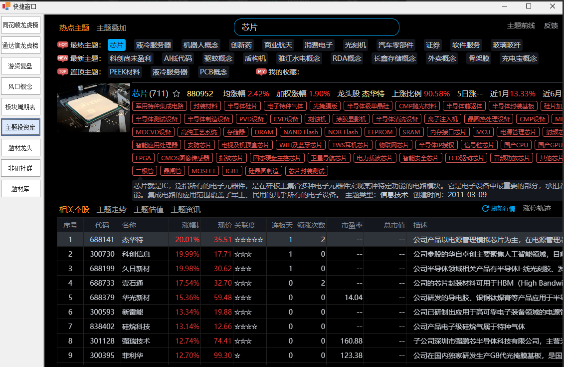 股票重叠概念汇总整理选股工具，游资复盘风口概念，相同概念或类似概念的个股叠加选出来