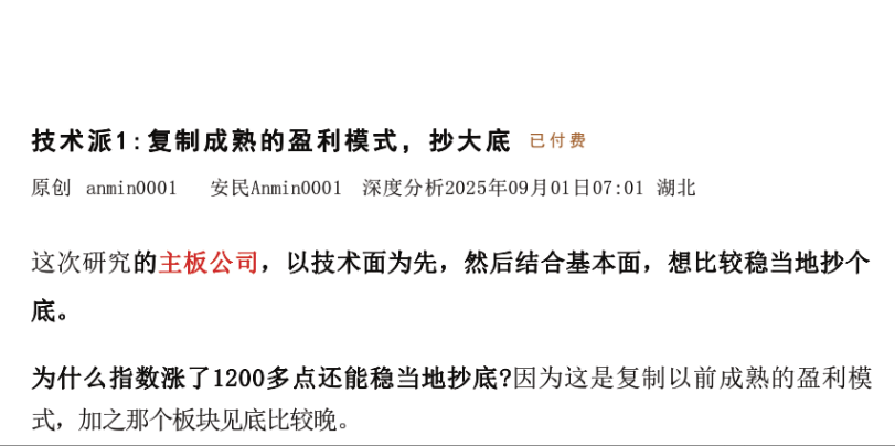【安民付费文250901】-技术派1：复制成熟的盈利模式，抄大底
