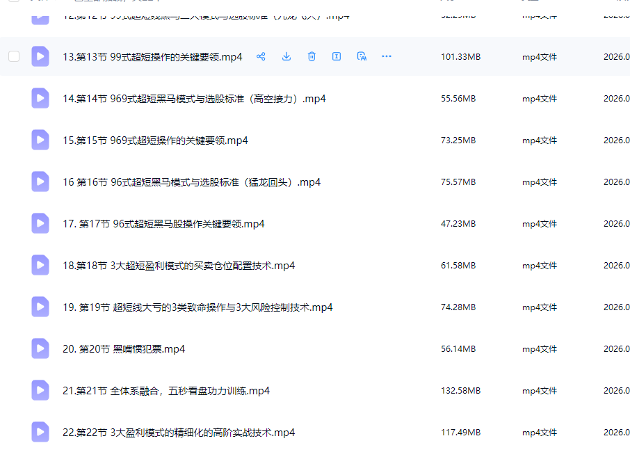 德财院靳良雄万马奔腾股市技能实训班进阶高阶视频课程资料合集