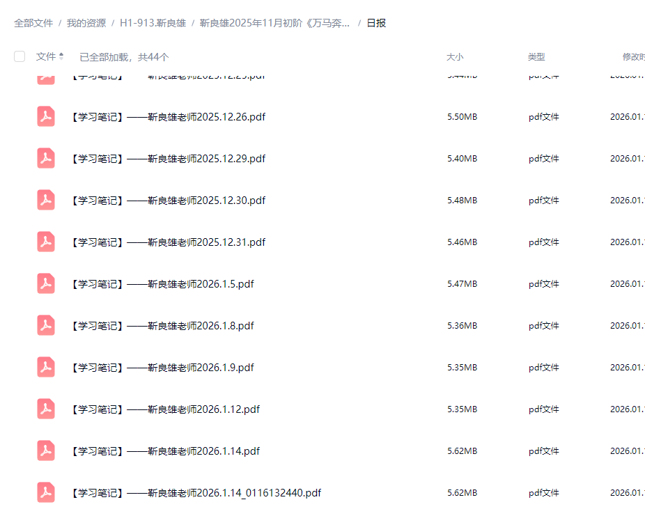 德财院靳良雄万马奔腾股市技能实训班进阶高阶视频课程资料合集