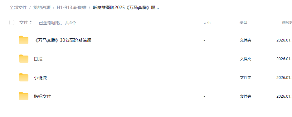 德财院靳良雄万马奔腾股市技能实训班进阶高阶视频课程资料合集