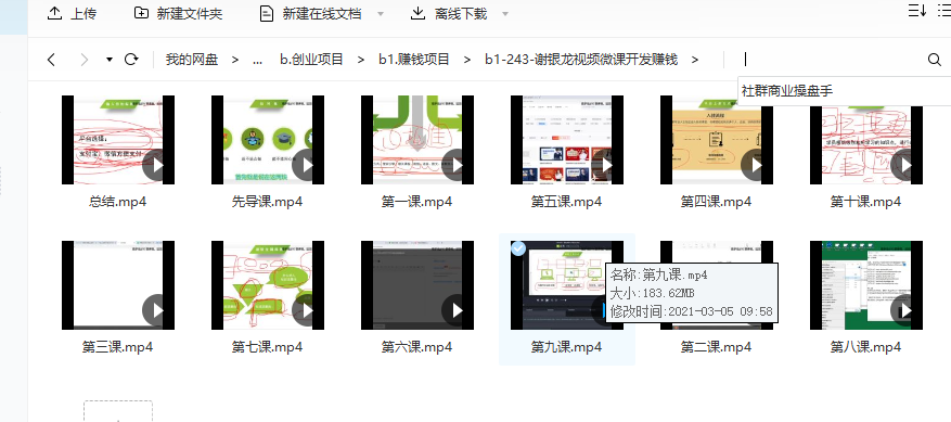 谢银龙月入过万的录播视频课制作、推广、赚钱视频课