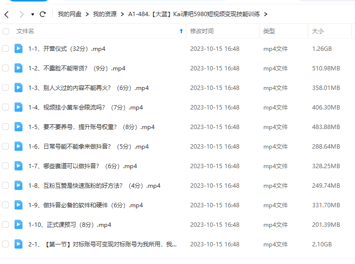 3368f0c27fa2129712ecc6b69975a843 【大蓝本人授课】5980短视频变现技能训练课程