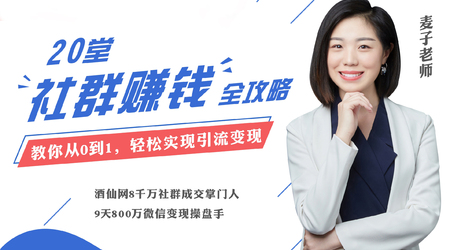 2-20092110010B58 麦子老师20堂社群赚钱全攻略