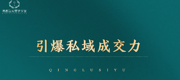 80a6beae303d1ea4856ae72cc2402a3c 引爆私域成交力系统课,打通底层逻辑,5步3力做高质量私域