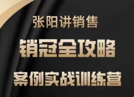 张阳讲销售实战训练营，案例实战训练，销冠全攻略