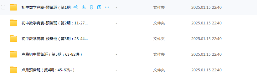 卢鼎老师数学竞赛班初中高中合集