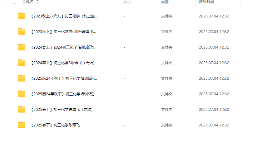 陈谭飞初中化学课程资料全套合集