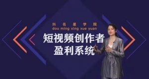 默姐短视频创作者盈利系统班
