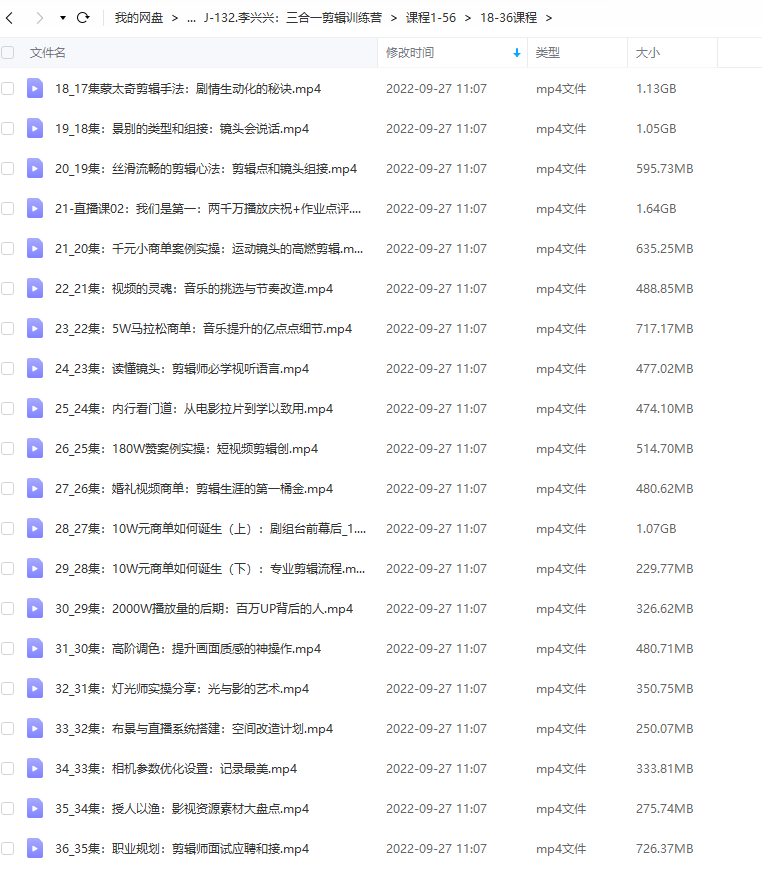 李兴兴三合一剪辑训练营