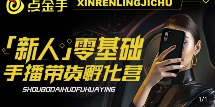 2023点金手·新人零基础手播带货孵化营：账号运营篇+主播话术篇+数据流量篇等