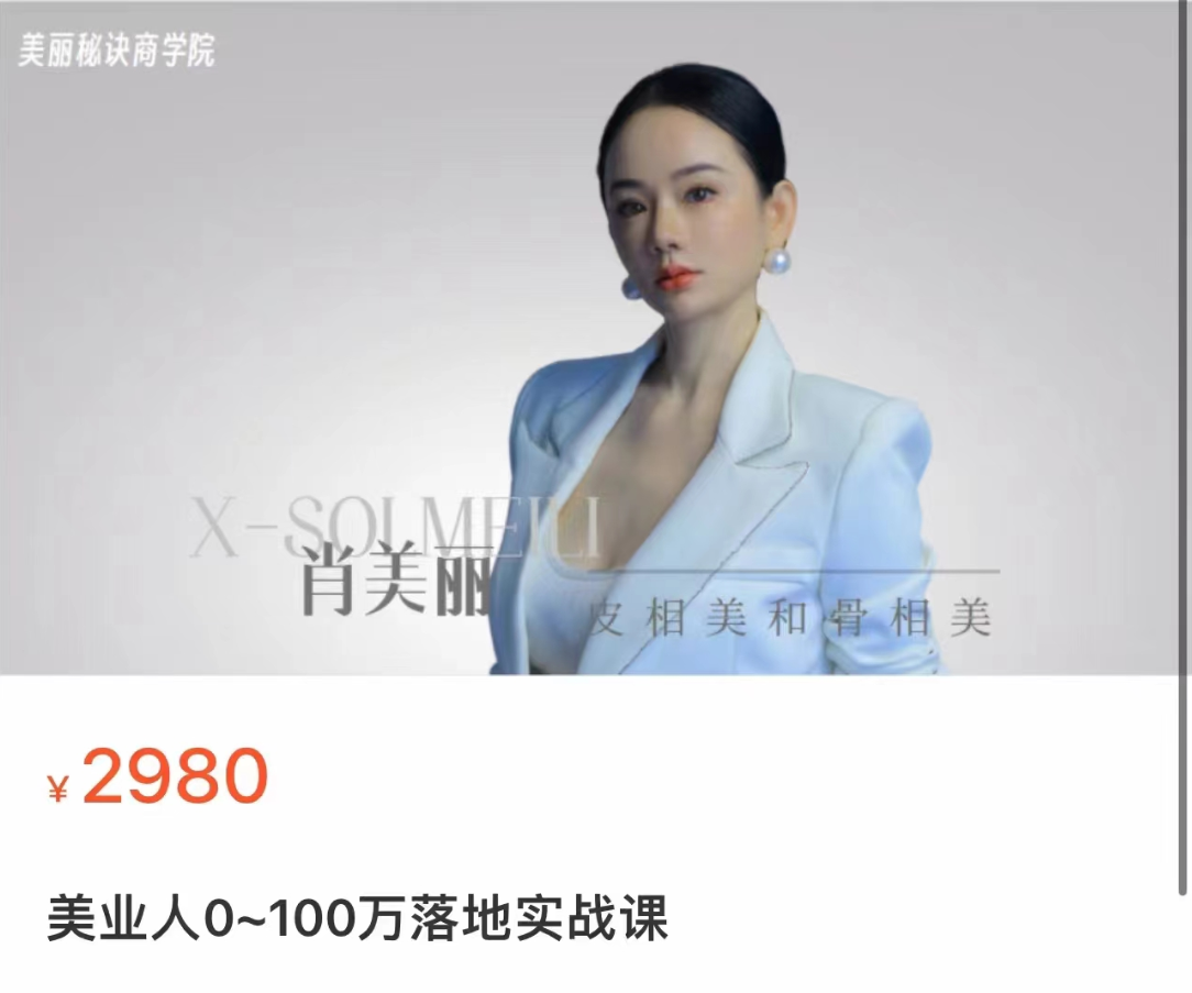 肖美丽-美业人0-100万实战落地课，教你玩转美业营销