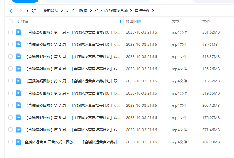 知乎全媒体运营师全套视频课程+配套课件