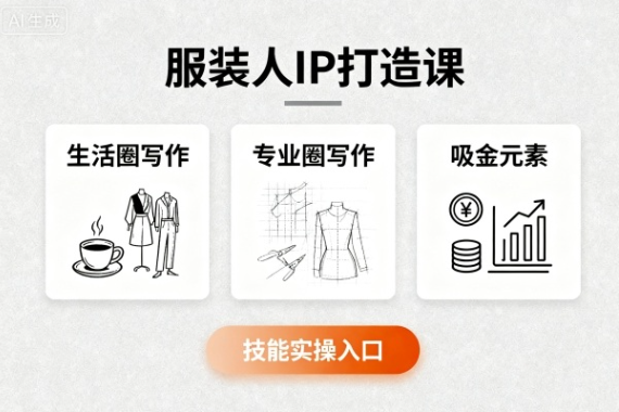 大墨14天服装人发光计划4.0服装人IP打造课，文案创富+生活圈写作+专业圈写作+服装人专属+吸金元素+技能实操