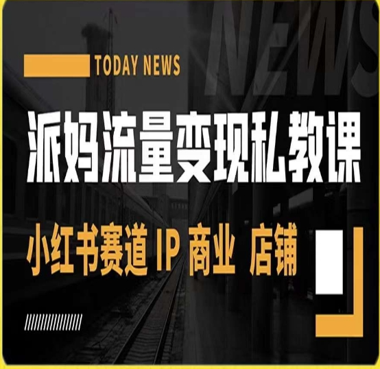 派妈流量变现私教课，小红书赛道IP 商业 店铺