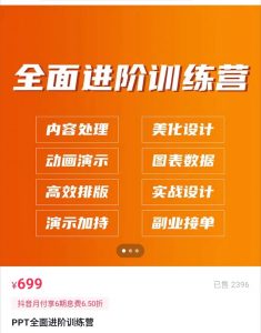 抖音房金老师PPT全面进阶训练营699课程