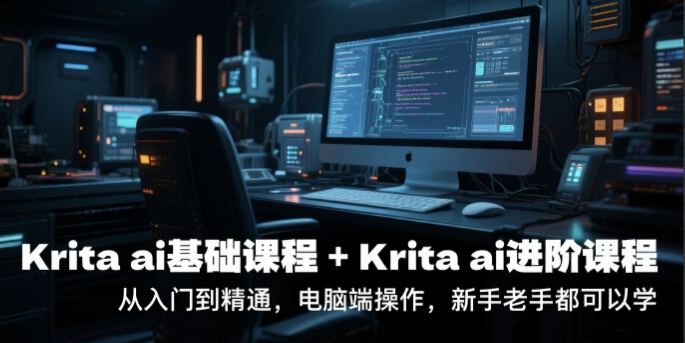 鬼鲛先生krita ai基础课程+Krita ai进阶课程，从入门到精通，电脑端操作，新手老手都可以学