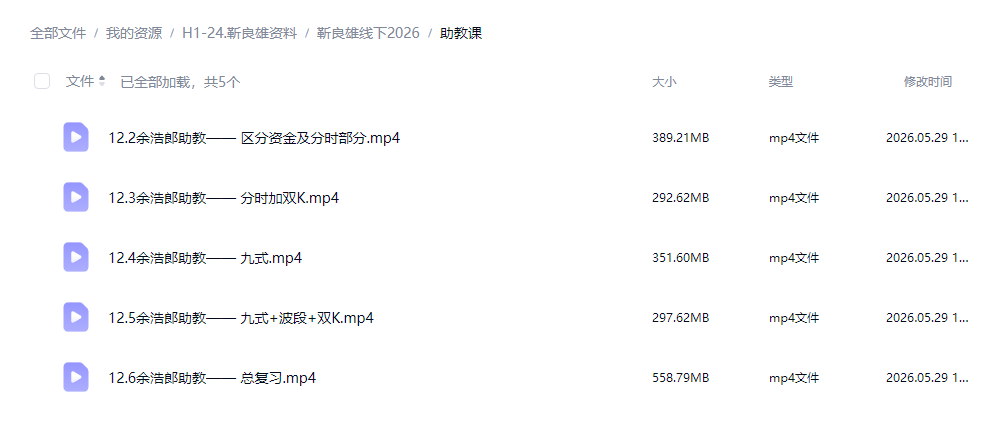 靳良雄线下课视频音频资料笔记指标