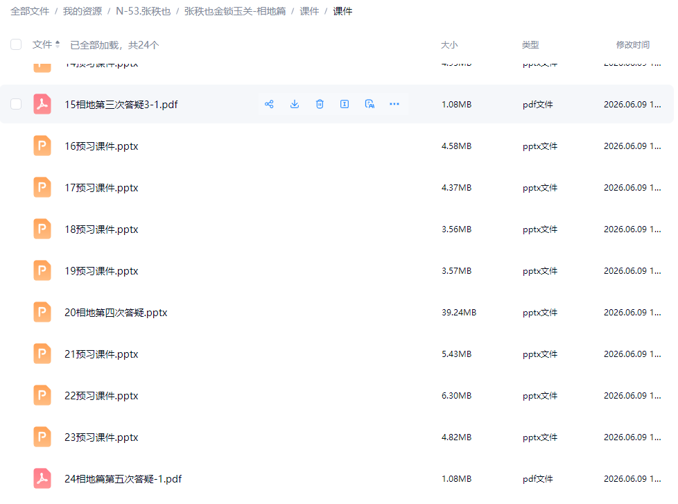 张秩也金锁玉关视频课程沙水篇相地篇