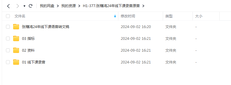 财学堂张穗鸿线下课密训营 音频 笔记 讲义 指标