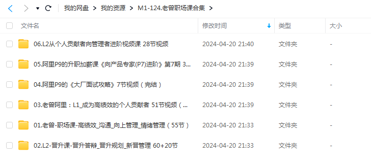 产品老曾职场晋升产品管理视频课程6套合集
