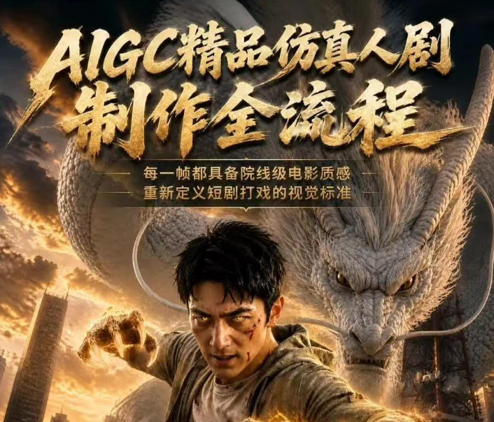 AIGC精品仿真人剧豢龙人全流程制作解析2026，国风仿真人创作+打斗剧情+人设编排，一站式AI短剧入门