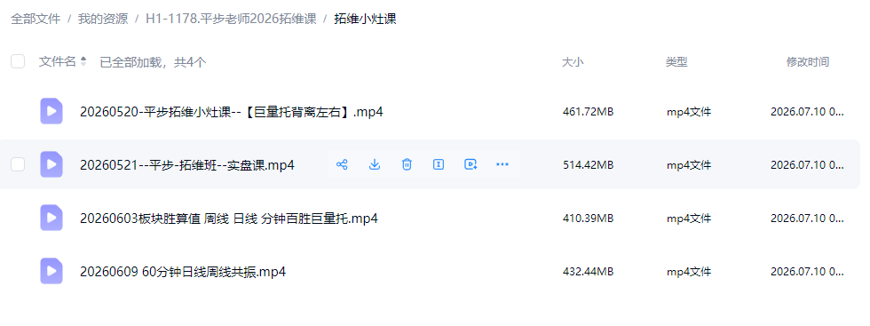 钱坤平步老师陈建平高阶拓维课视频指标资料合集