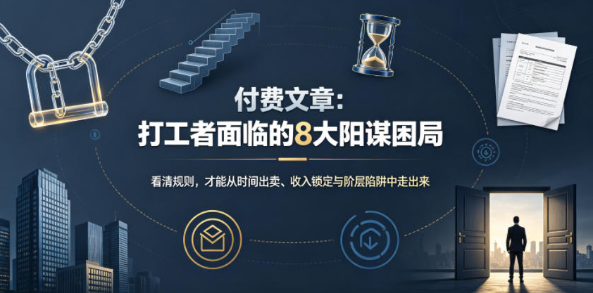 4b52df0e8fecbb541529ee069f1c426e 付费文章:打工者面临的8大阳谋困局