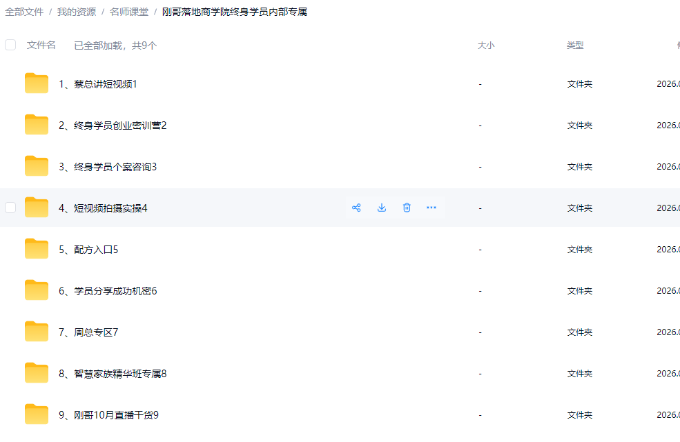 刚哥-实体新商业价值3W内部视频课程资料合集