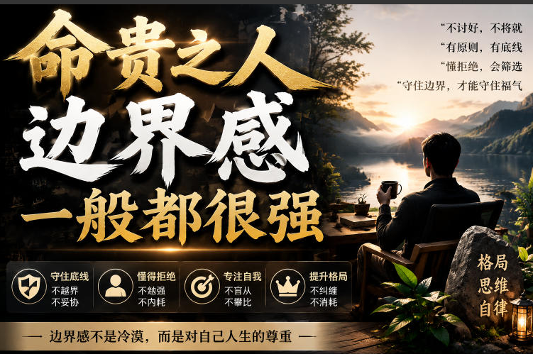 付费文章：命贵之人，边界感一般都很强