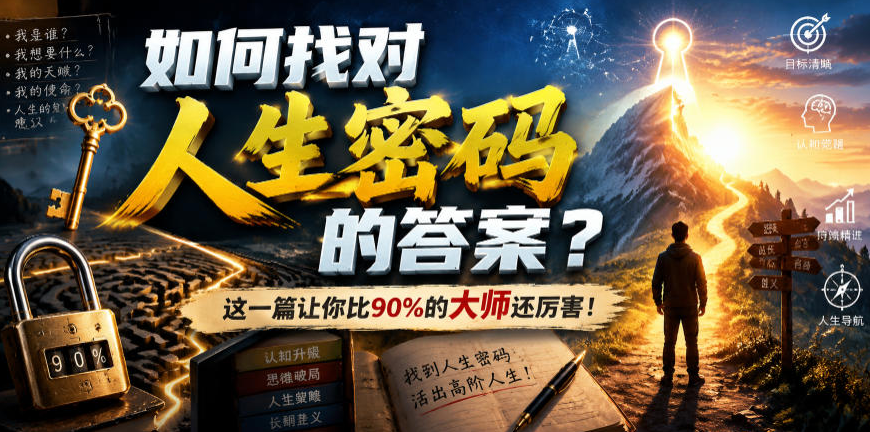 付费文章：如何找对人生密码的答案？这一篇让你比90%的大师还厉害！