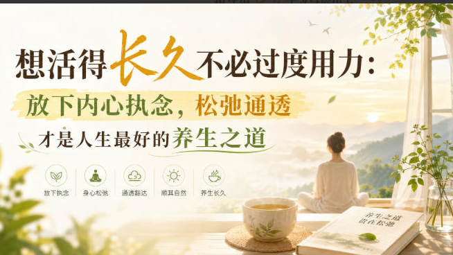 付费文章：想活得长久不必过度用力：放下内心执念，松弛通透才是人生最好的养生之道