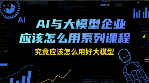 瑞克老张AI与大模型企业应该怎么用系列课程，究竟应该怎么用好大模型