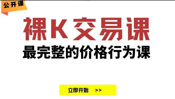 TRADER K|老K 裸K交易课价格行为交易思路策略公开课18节 成为合格的交易员