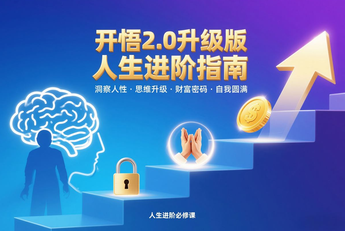 开悟2.0升级版人生进阶指南，洞察人性-思维升级-财富密码-自我圆满