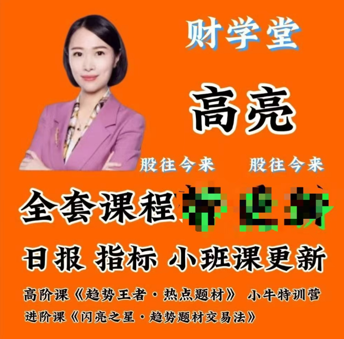 财学堂高亮趋势题材趋势王者全套指标课程合集