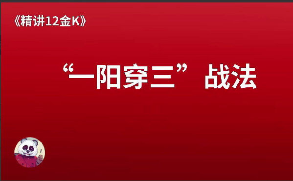 熊猫交易学社 黄金VIP 系统课精讲12金K