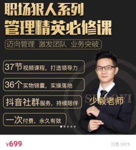 少毅-职场狠人系列-管理精英必修课