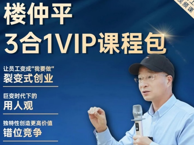 楼仲平VIP课程三合一《用人观》《错位竞争》《自主制创业》 2024最新版