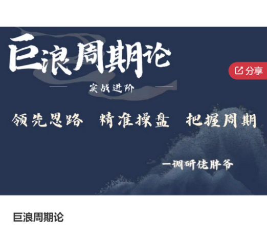 调研佬胖爷-巨浪周期论实战进阶