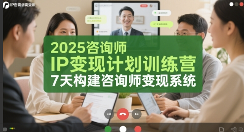 党煜老师-2025咨询师IP变现计划训练营，7天构建咨询师变现系统
