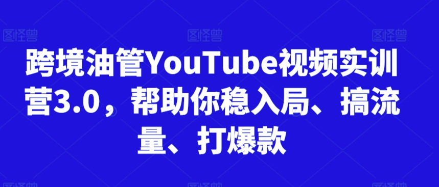 阿蔺Leo跨境油管视频实训营3.0，帮助你稳入局、搞流量、打爆款（更新2025）