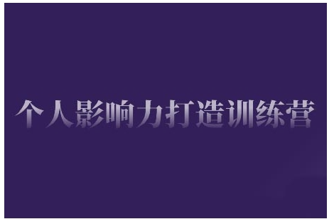 个人影响力打造训练营，掌握公域引流、私域运营、产品定位等核心技能，实现从0到1的个人IP蜕变