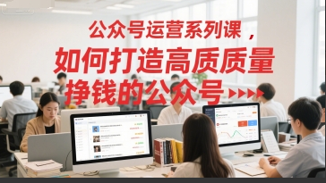 艾乐-公众号运营系列课，如何打造高质量挣钱的公众号